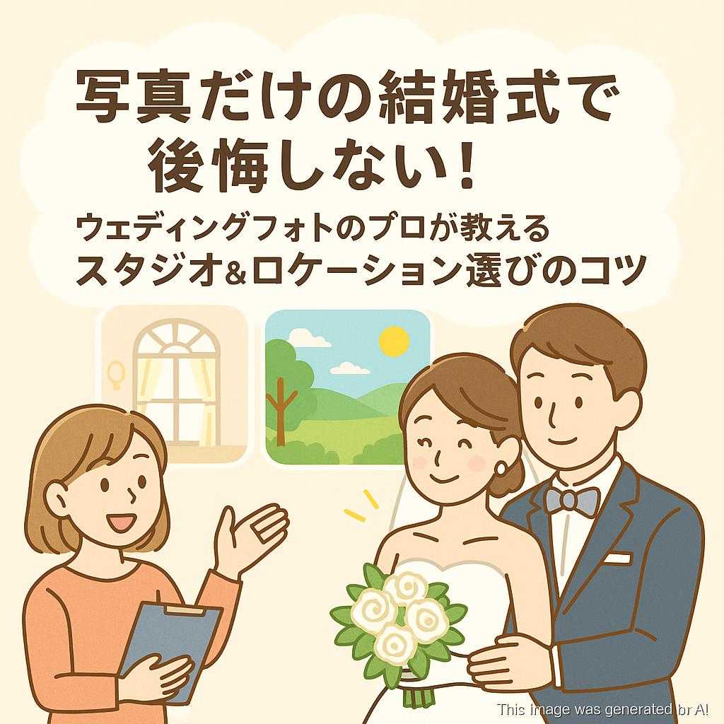 写真だけの結婚式で後悔しない！ウェディングフォトのプロが教えるスタジオ＆ロケーション選びのコツ