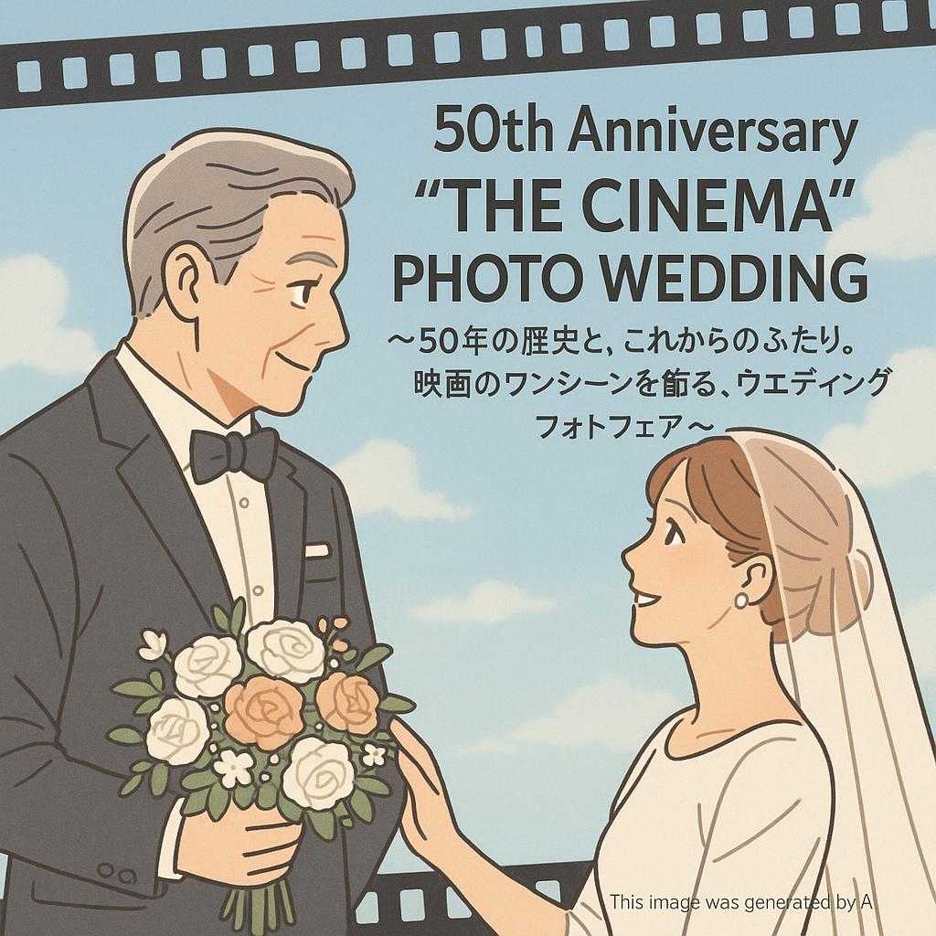 50th Anniversary “THE CINEMA” PHOTO WEDDING 〜50年の歴史と、これからのふたり。映画のワンシーンを飾る、ウエディングフォトフェア〜