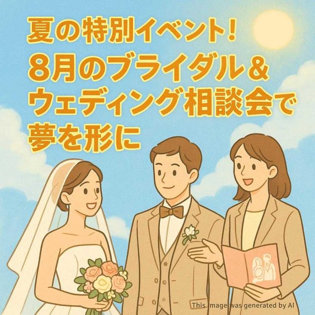 夏の特別イベント！8月のブライダル＆ウェディング相談会で夢を形に