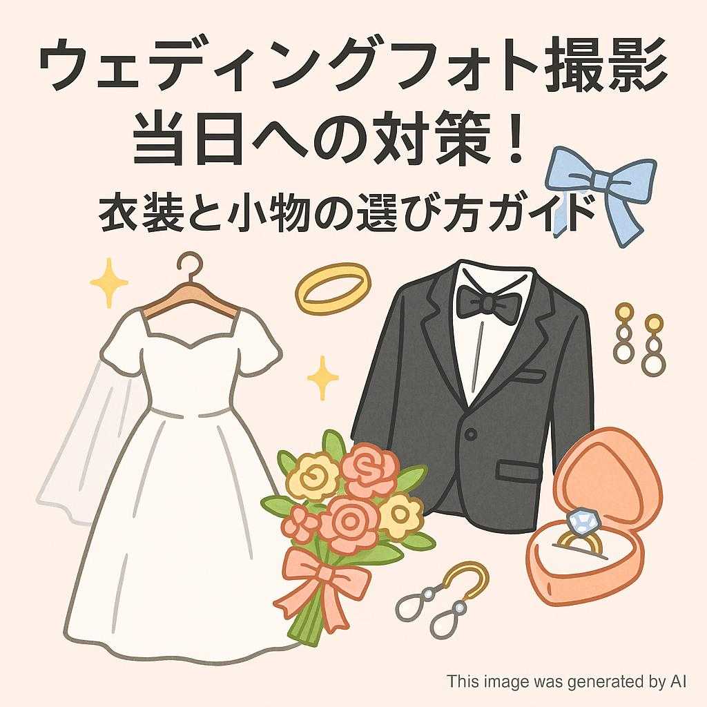 ウェディングフォト撮影当日への対策！衣装と小物の選び方ガイド