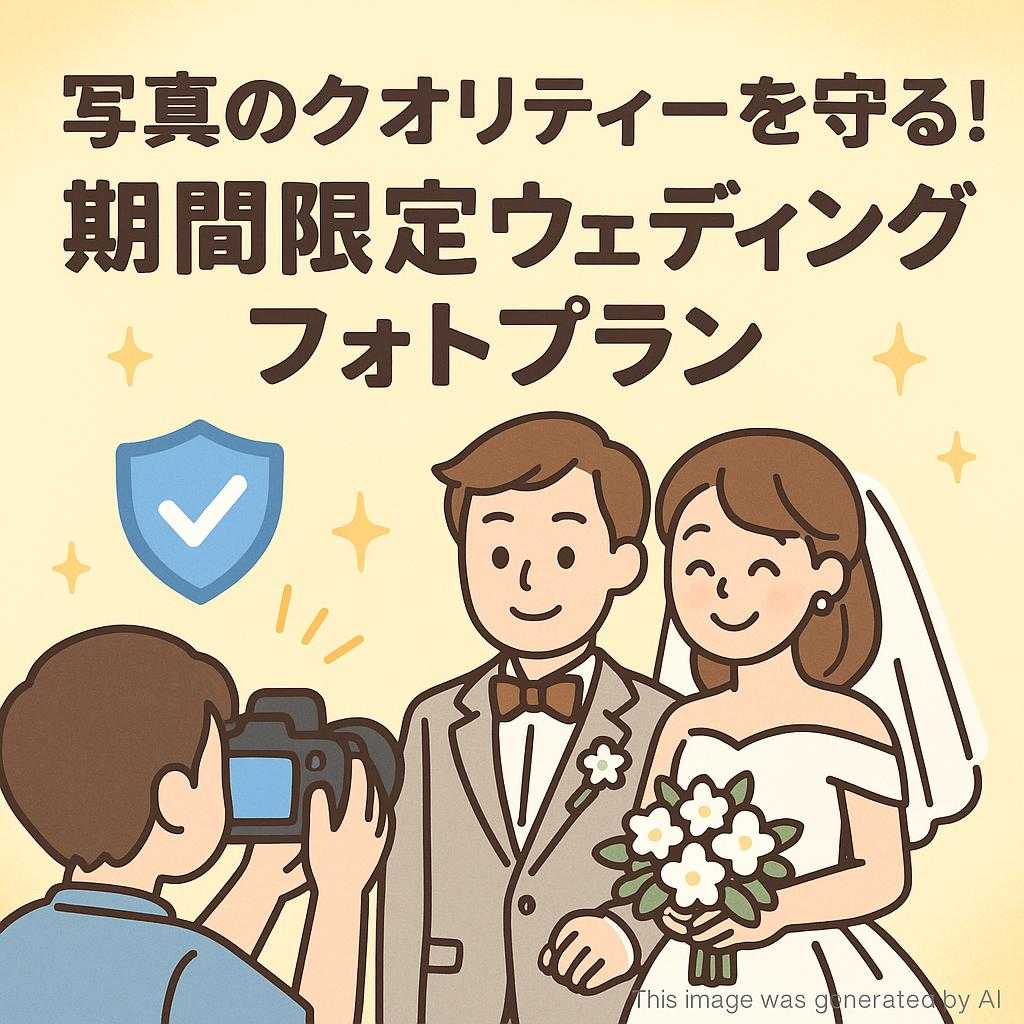 写真のクオリティーを守る！期間限定ウェディングフォトプラン
