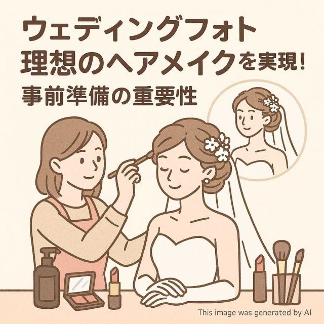 ウェディングフォト理想のヘアメイクを実現！事前準備の重要性