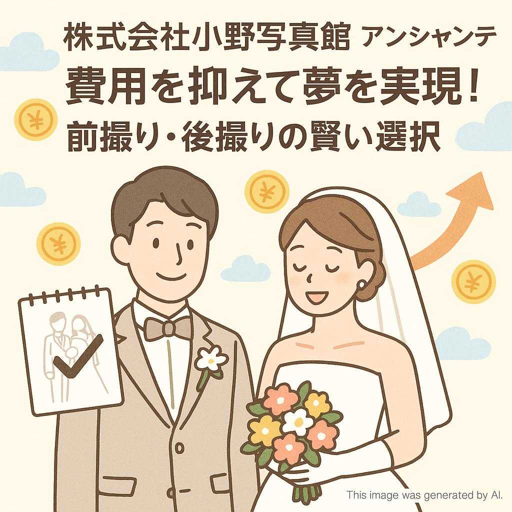 株式会社小野写真館 アンシャンテ費用を抑えて夢を実現！前撮り・後撮りの賢い選択