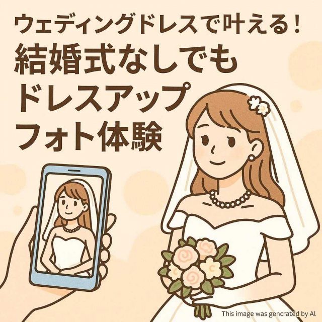 ウェディングドレスで叶える！結婚式なしでもドレスアップフォト体験