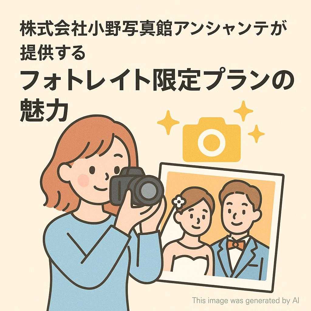 株式会社小野写真館アンシャンテが提供するフォトレイト限定プランの魅力