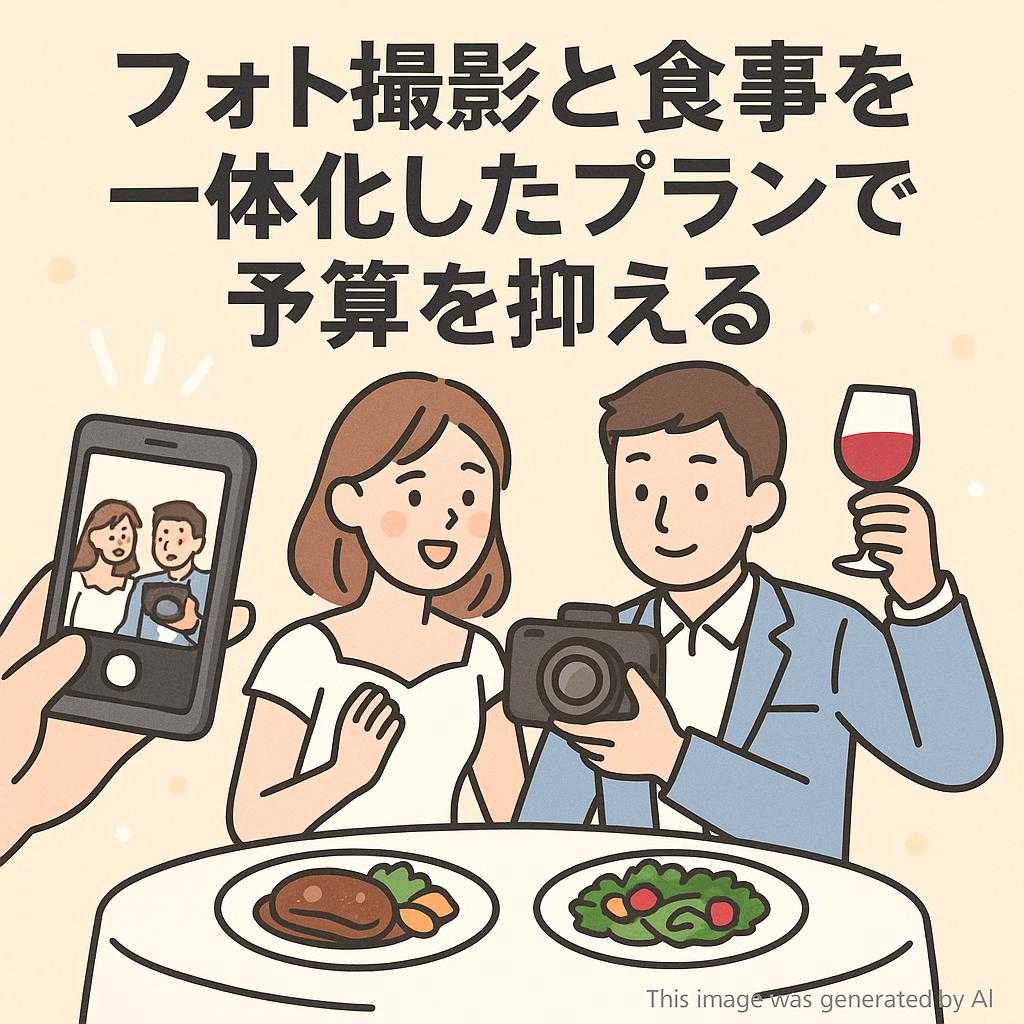 フォト撮影と食事を一体化したプランで予算を抑える