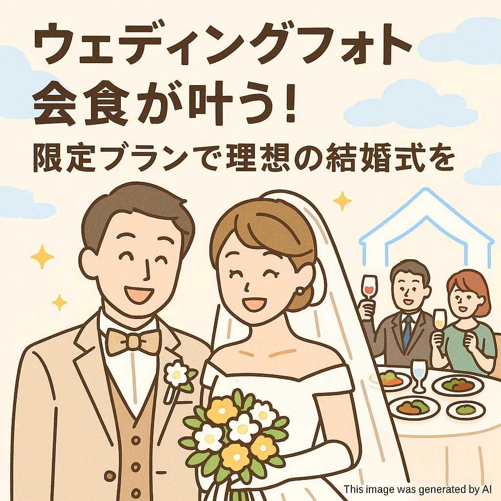 ウェディングフォト会食が叶う！限定プランで理想の結婚式を