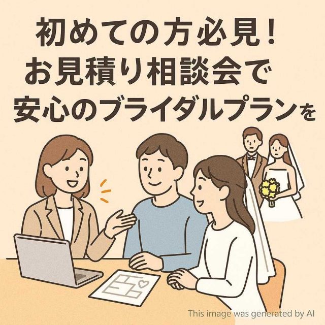 初めての方必見！お見積り相談会で安心のブライダルプランを