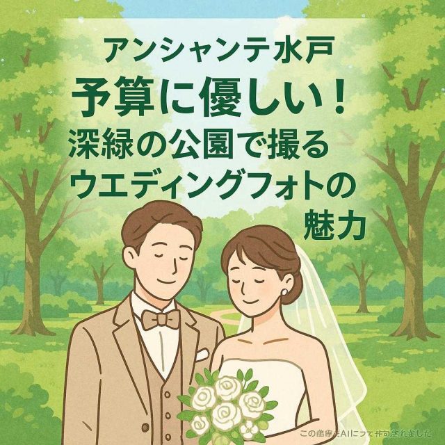 アンシャンテ水戸予算に優しい！深緑の公園で撮るウエディングフォトの魅力