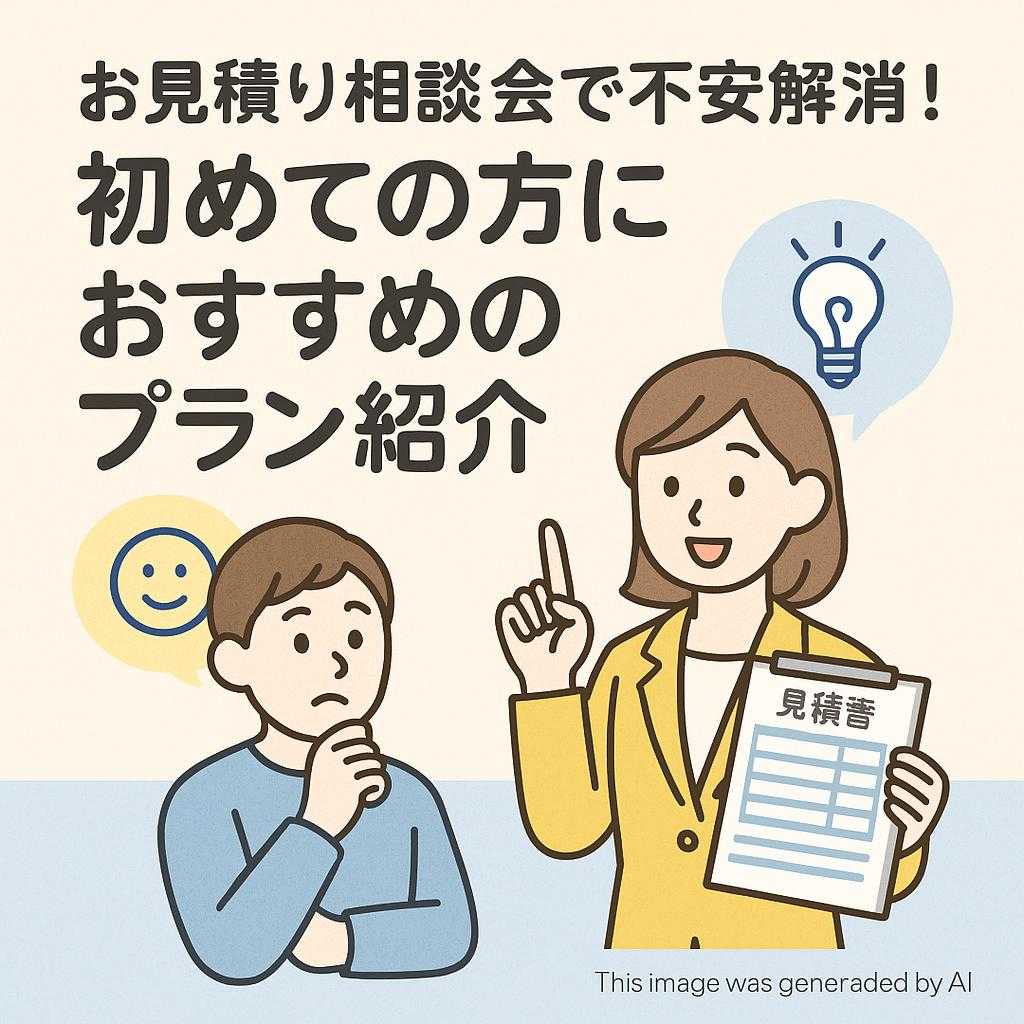 お見積り相談会で不安解消!初めての方におすすめのプラン紹介