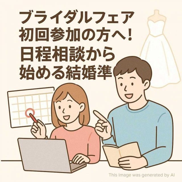 ブライダルフェア初回参加の方へ！日程相談から始める結婚準備
