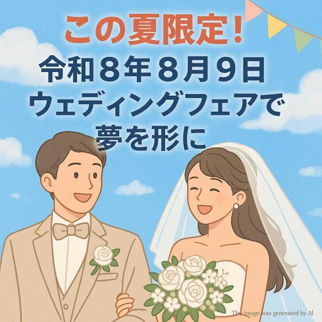 この夏限定！令和8年8月9日ウェディングフェアで夢を形に