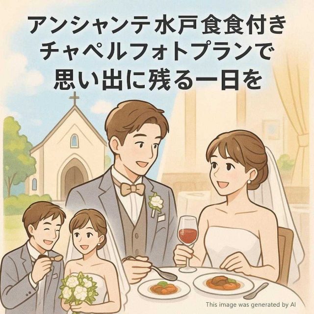 アンシャンテ水戸会食付きチャペルフォトプランで思い出に残る一日を