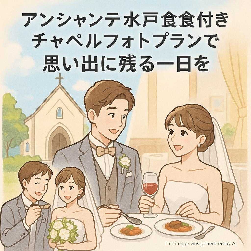 アンシャンテ水戸会食付きチャペルフォトプランで思い出に残る一日を