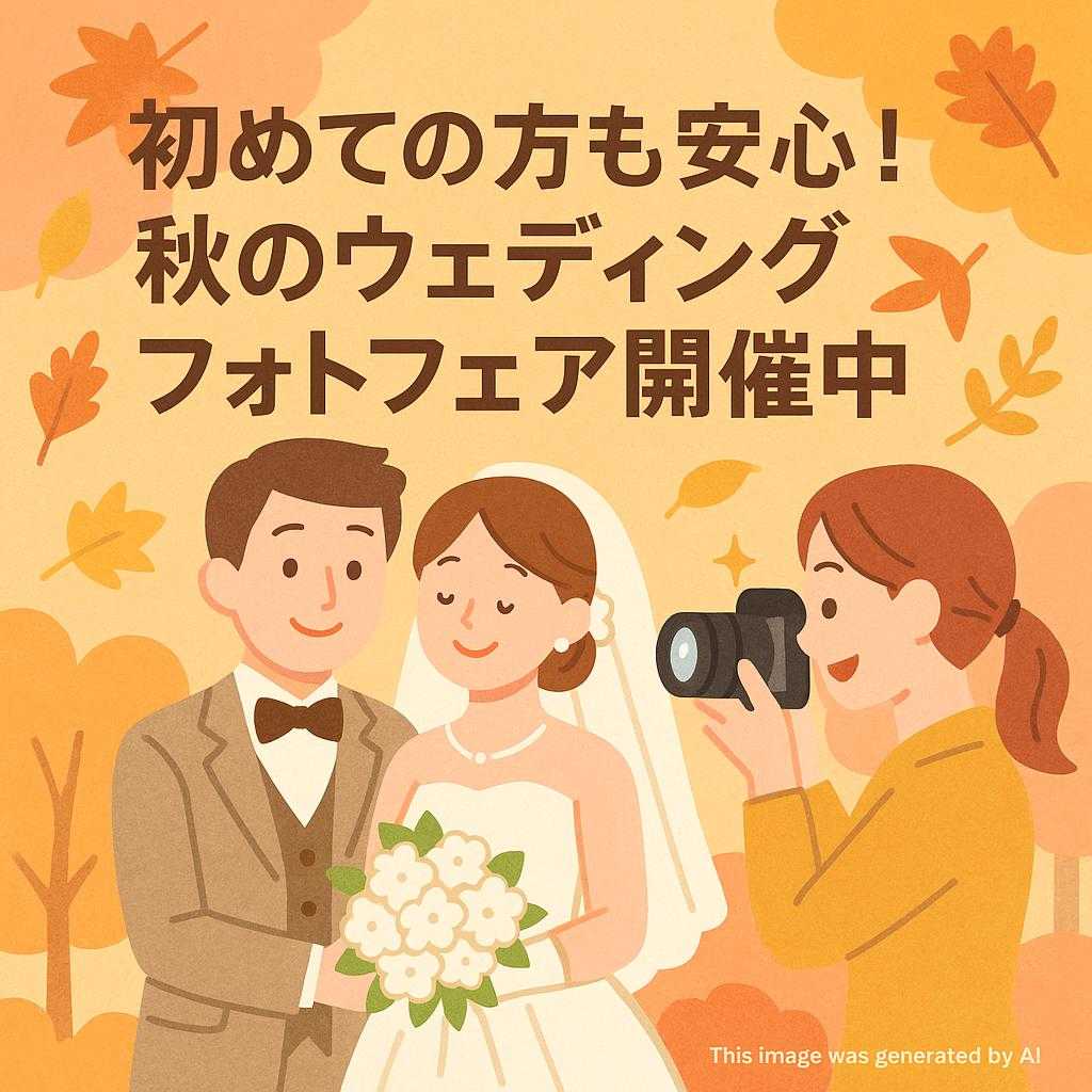 初めての方も安心!秋のウェディングフォトフェア開催中