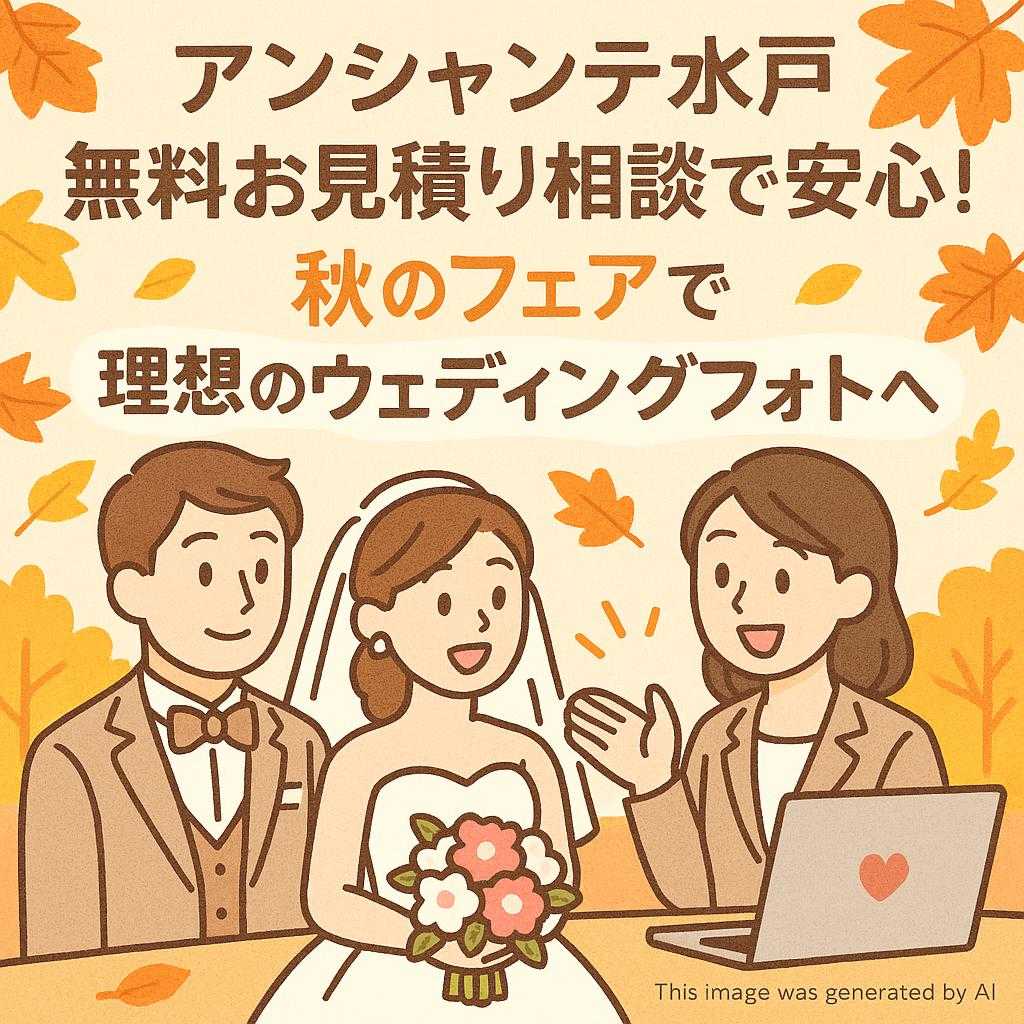 アンシャンテ水戸 無料お見積り相談で安心!秋のフェアで理想のウェディングフォトへ