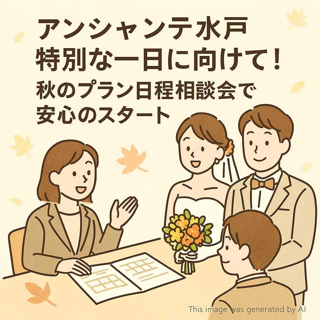 アンシャンテ水戸 特別な一日に向けて!秋のプラン日程相談会で安心のスタート