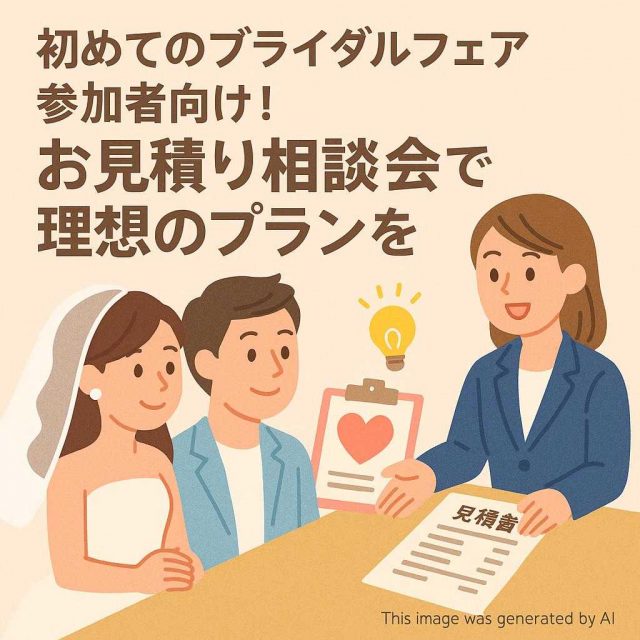 初めてのブライダルフェア参加者向け！お見積り相談会で理想のプランを