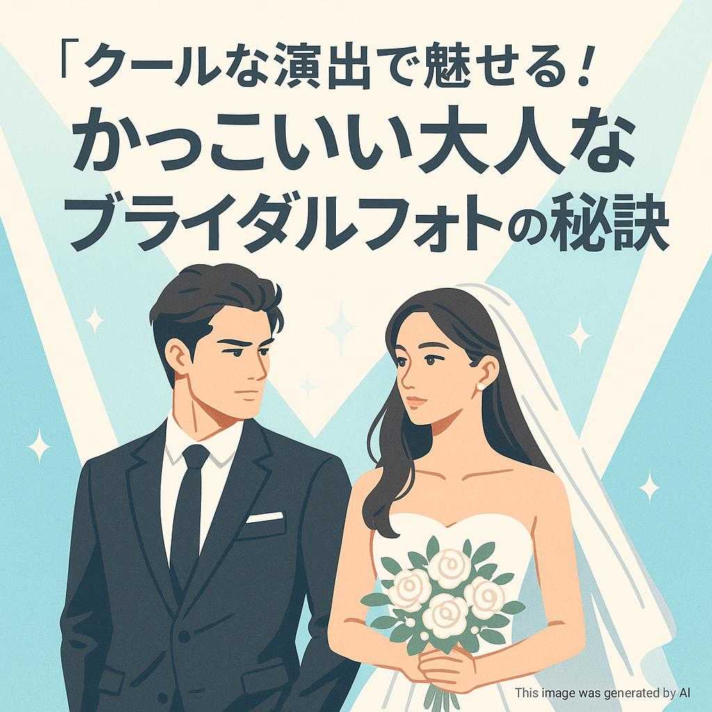 クールな演出で魅せる!かっこいい大人なブライダルフォトの秘訣