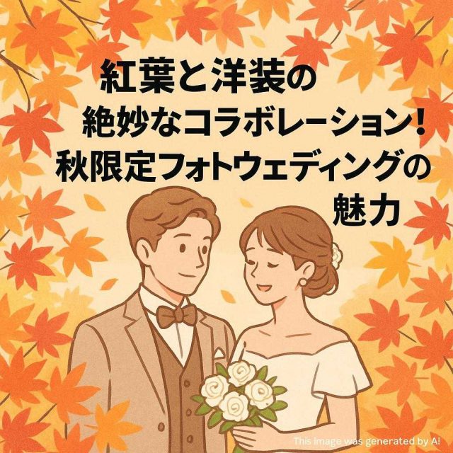 紅葉と洋装の絶妙なコラボレーション！秋限定フォトウェディングの魅力