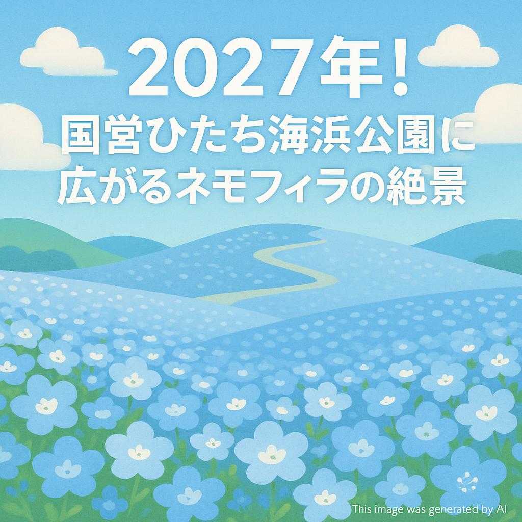2027年！国営ひたち海浜公園に広がるネモフィラの絶景