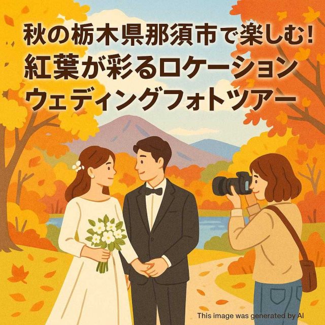 秋の栃木県那須市で楽しむ！紅葉が彩るロケーションウェディングフォトツアー
