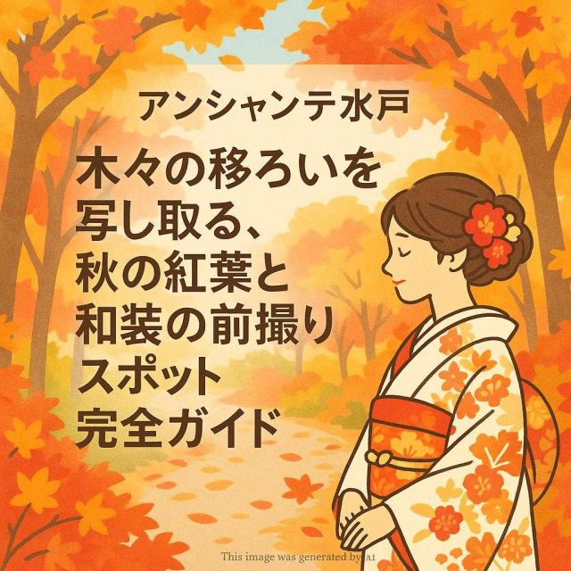 アンシャンテ水戸 木々の移ろいを写し取る、秋の紅葉と和装の前撮りスポット完全ガイド