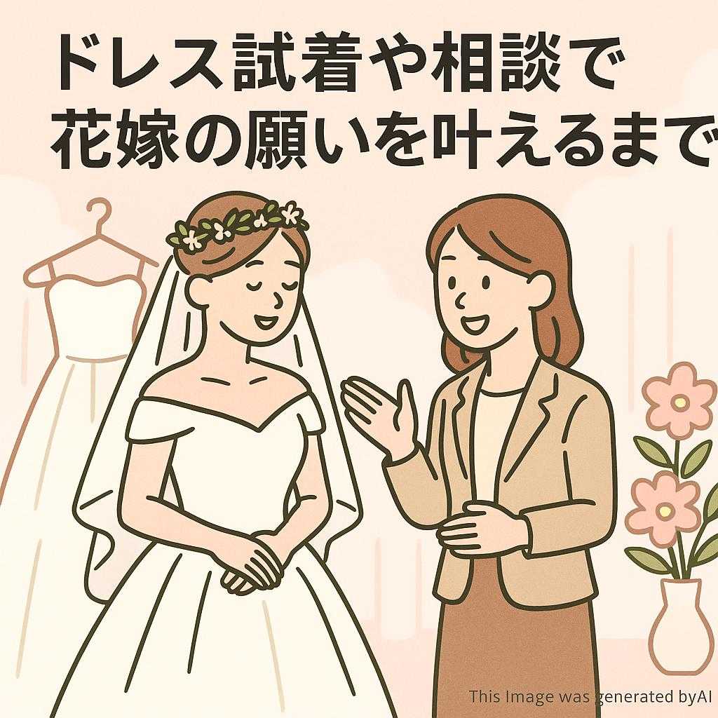 ドレス試着や相談で花嫁の願いを叶えるまで