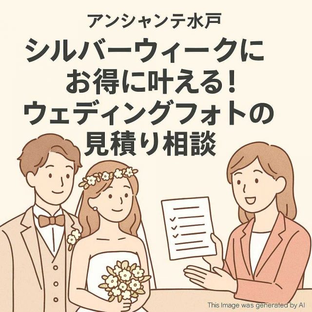 アンシャンテ水戸 シルバーウィークにお得に叶える！ウェディングフォトの見積り相談