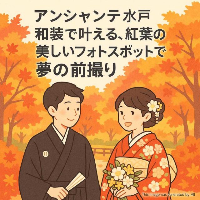 アンシャンテ水戸 和装で叶える、紅葉の美しいフォトスポットで夢の前撮り