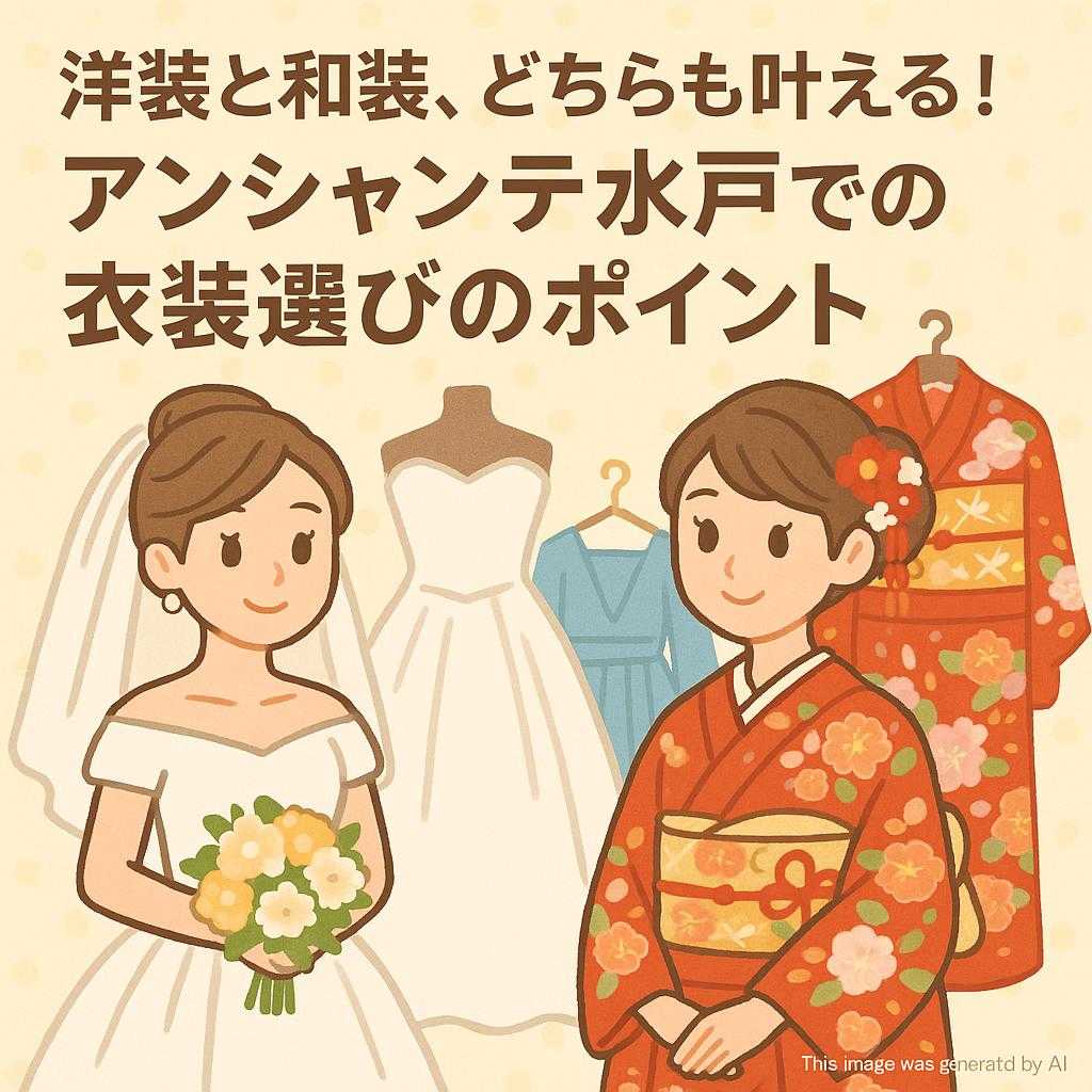 洋装と和装、どちらも叶える！アンシャンテ水戸での衣装選びのポイント