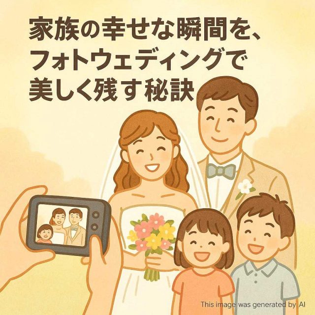 家族の幸せな瞬間を、フォトウエディングで美しく残す秘訣