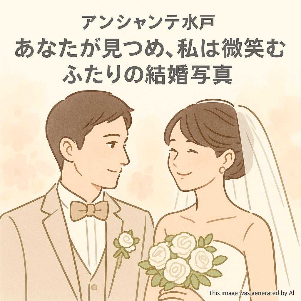 アンシャンテ水戸 あなたが見つめ、私は微笑む ふたりの結婚写真