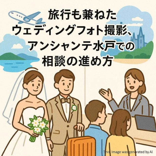旅行も兼ねたウェディングフォト撮影、アンシャンテ水戸 での相談の進め方