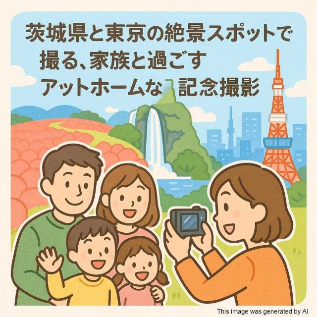 茨城県と東京の絶景スポットで撮る、家族と過ごすアットホームな記念撮影