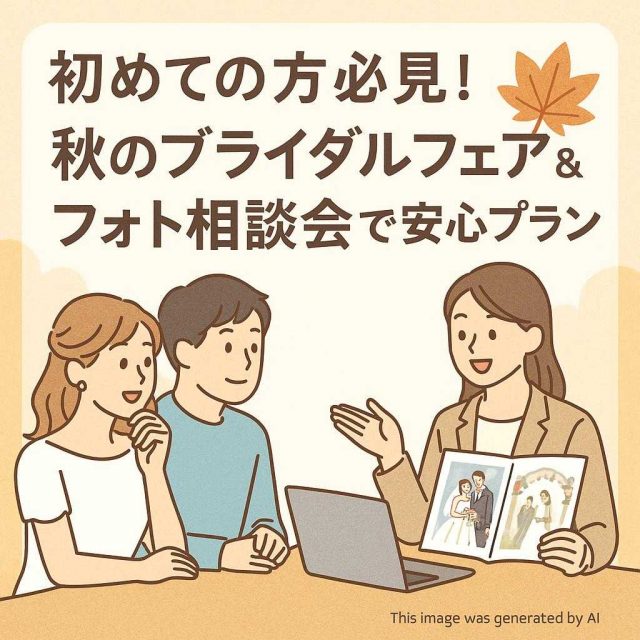 初めての方必見！秋のブライダルフェア＆フォト相談会で安心プラン