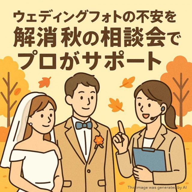 ウェディングフォトの不安を解消！秋の相談会でプロがサポート